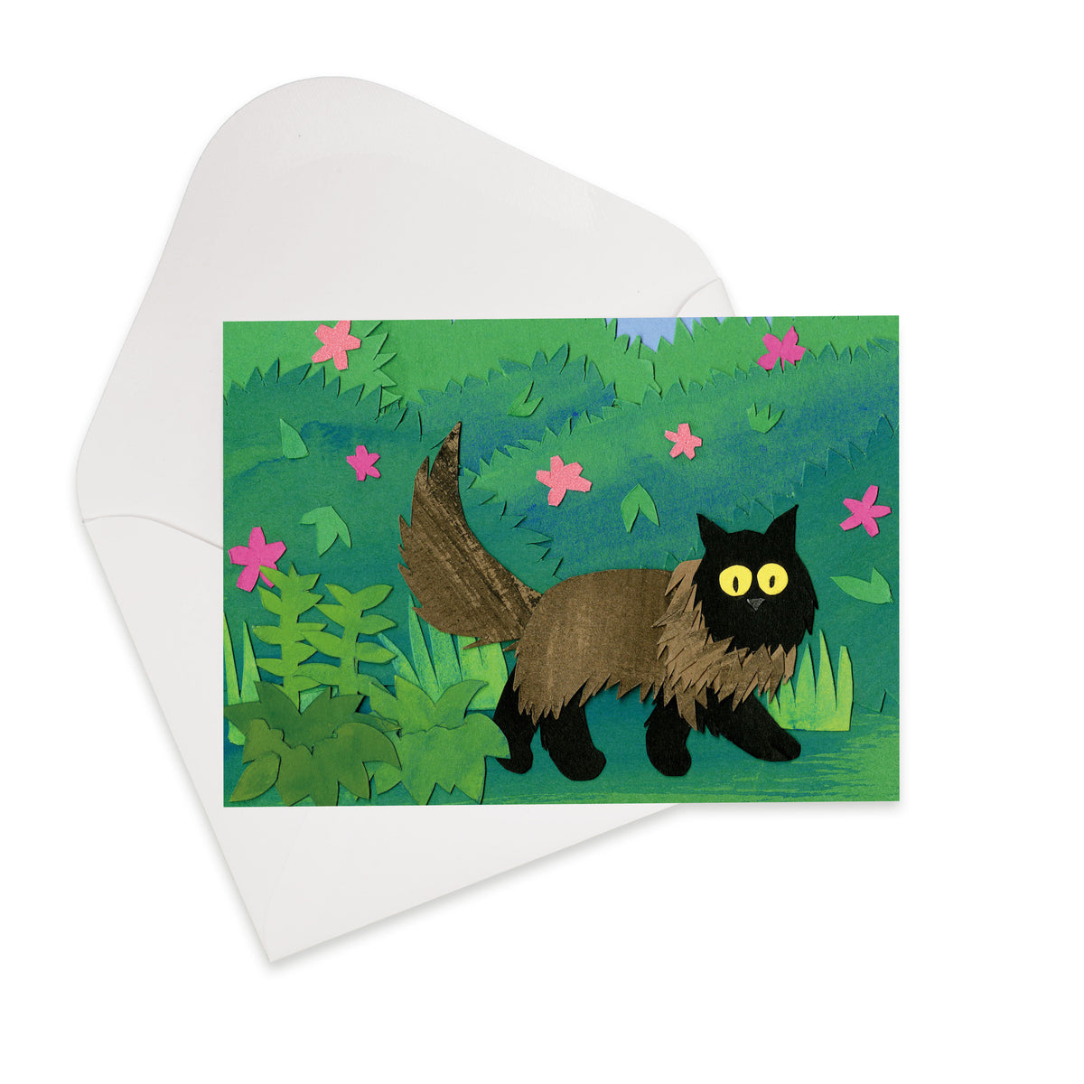 Garden Cat Greeting Card