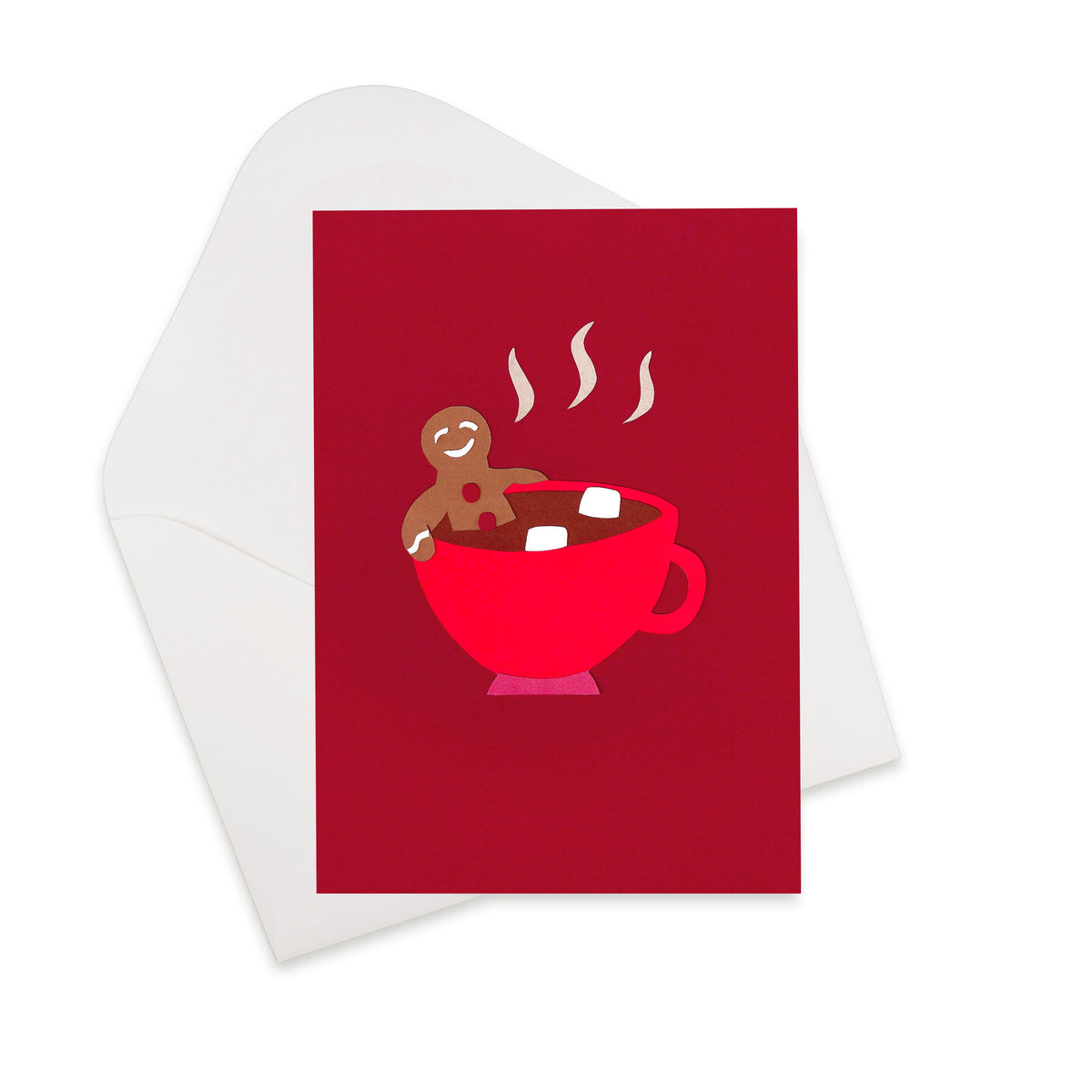 Gingerbread Man's Hot Tub Greeting Card
