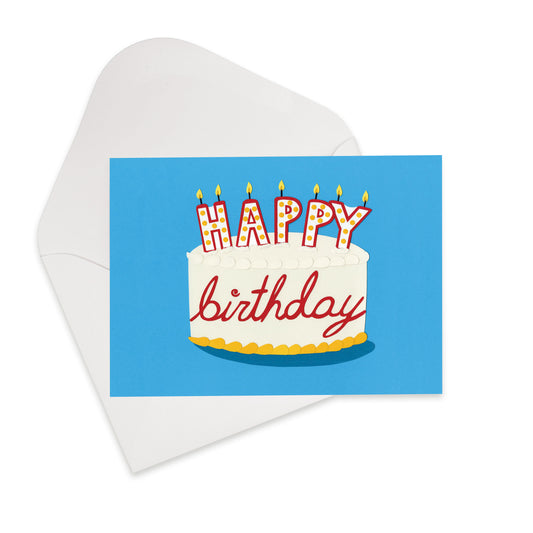 Happy Birthday Cake Greeting Card