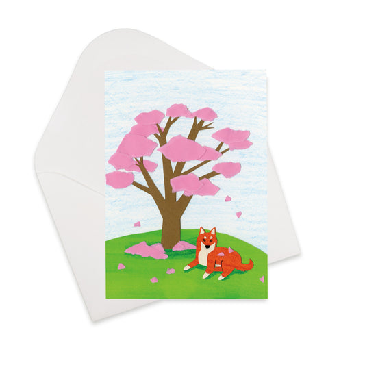 Under the Cherry Tree Greeting Card
